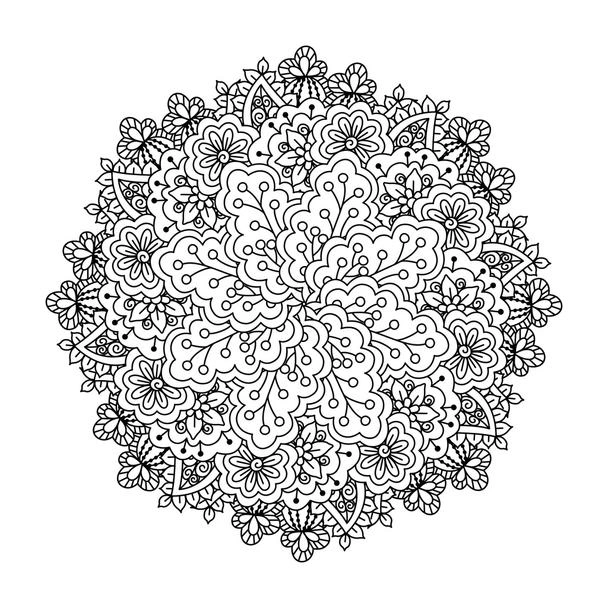 Kolorowanka antystresowy kwiatowy płatek śniegu